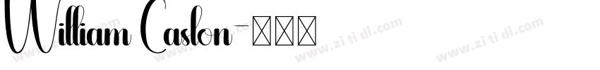 William Caslon字体转换